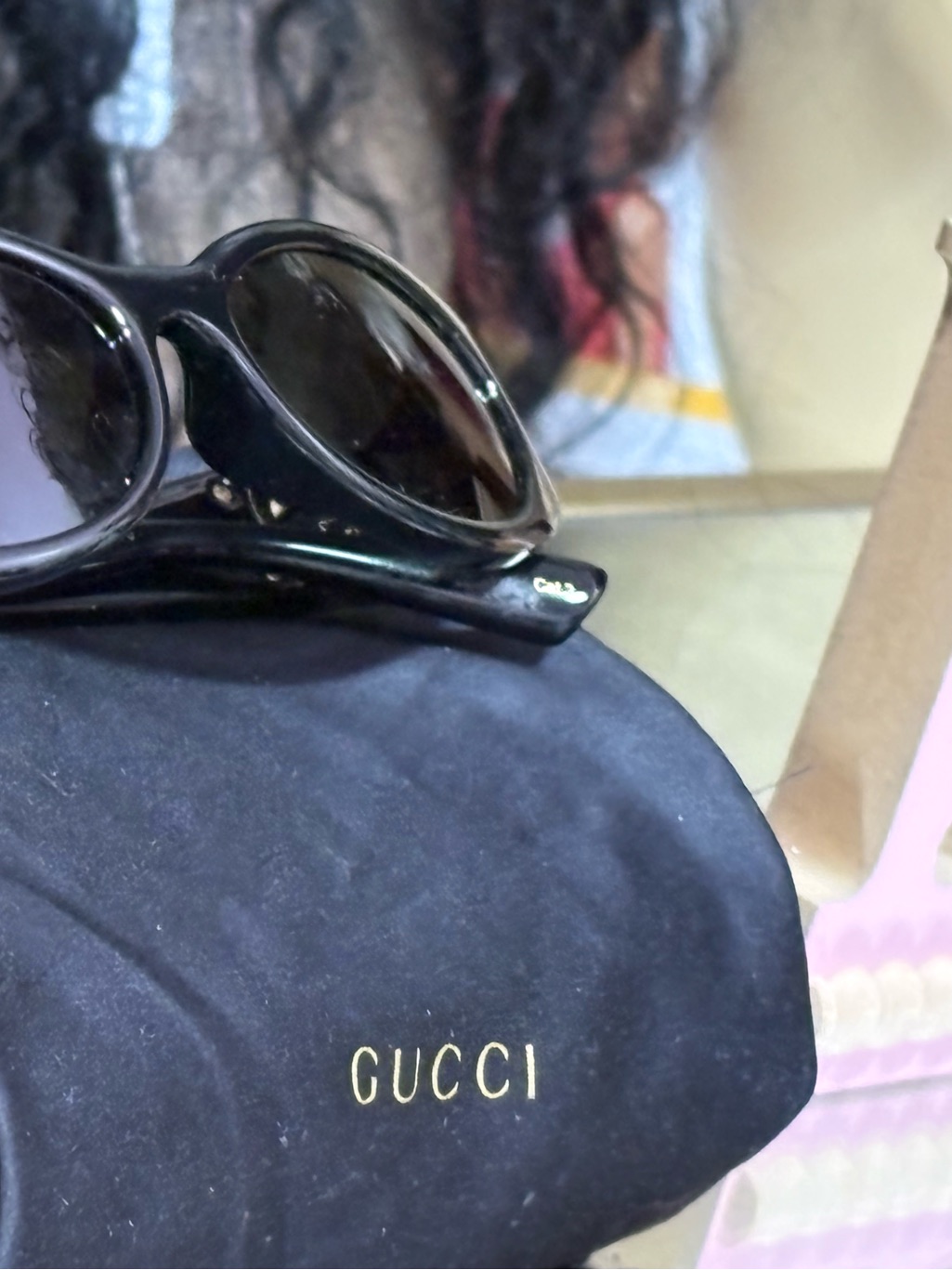 Gucci Women's Black Sunglasses With Dark Lenses